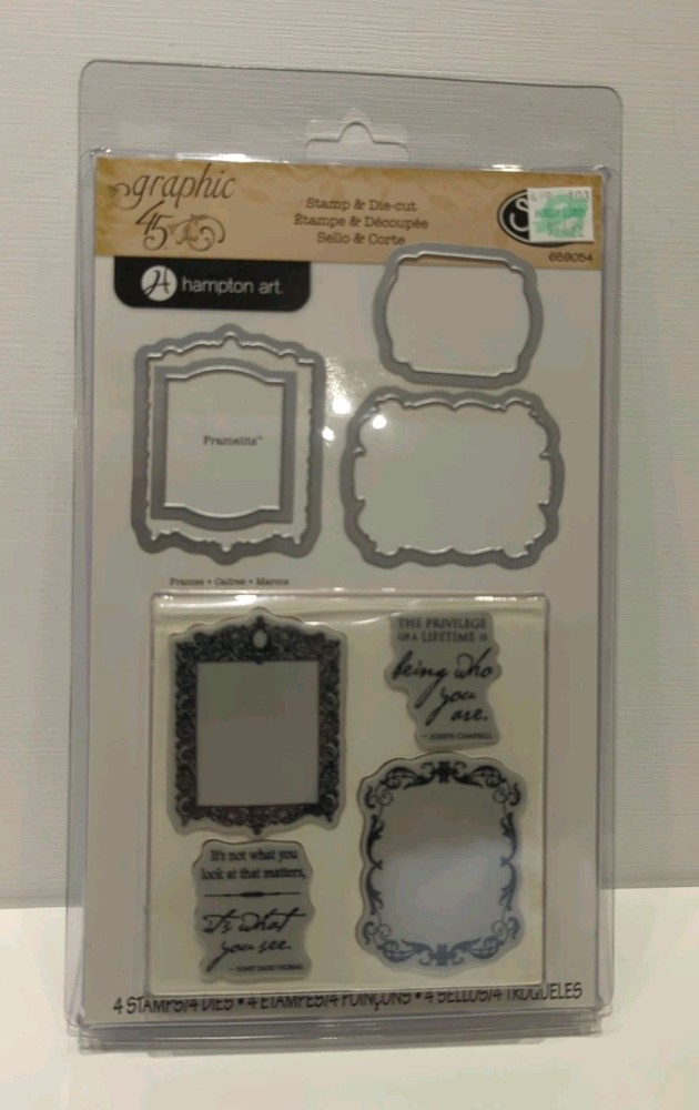 Sizzix / Hampton Art Stamp & Frame Die Cut Set # 659045 – Frames Labels NEW!