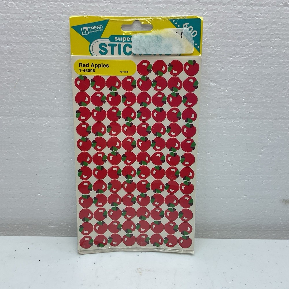 Red Apple Stickers 600 Pieces Trend Enterprises