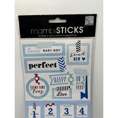 Me & My Big Ideas mambiSTICKS Sweet Baby Boy Milestone Stickers STL-14 New