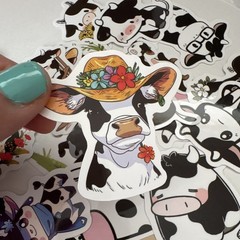 10 MYSTERY STICKERS Cute Cow JOURNAL PLANNER WATER BOTTLE Luggage Notebooks