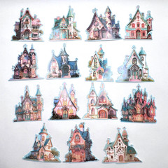 Fairy Tale Cottage Cardstock Stickers Junk Journal Scrapbooking