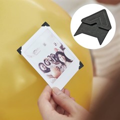 5 Sheets 120 Pcs Picture Corners for Scrapbooking,Self Adhesive Black Photo