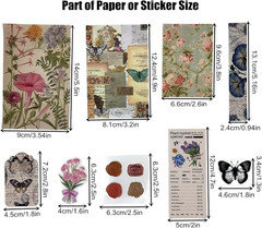 260PCS Vintage Journaling Scrapbooking Supplies Scrapbook Sticker Paper Ephemera
