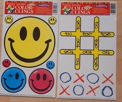 12 Sheets Color- Clings, Alphabet, Animal Clings, Stickers, 155 Clings, New