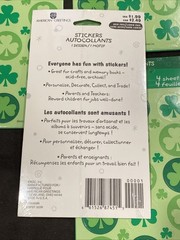 Vtg AGC St. Patrick’s Day Stickers Irish Round Shamrocks 4 Packs = 16 Sheets