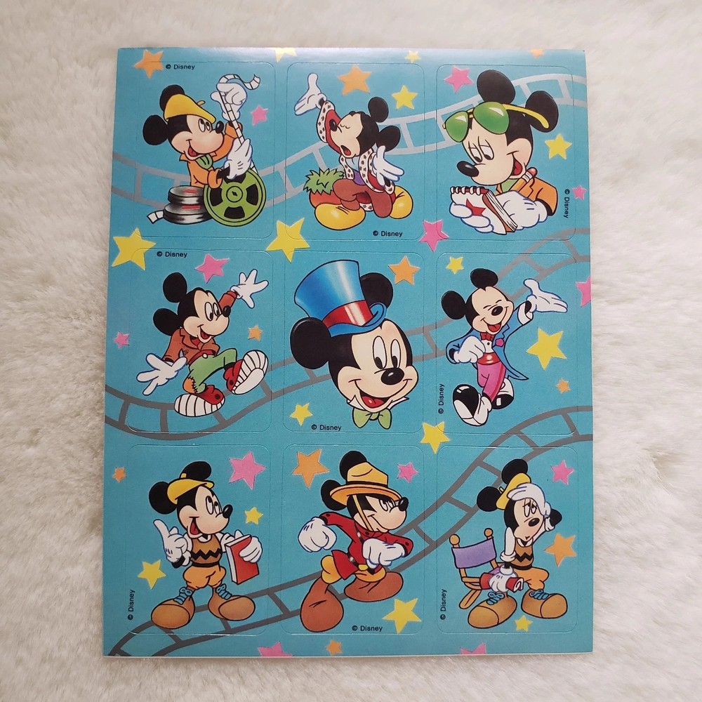 Vintage 80s 90s Walt Disney Sticker Sheets, Mickey Mouse, Princess – You Choose!