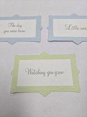 Creative Memories Set Of 11 Baby Title Scrapbook Die Cuts Blue Yellow Green