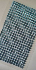 CraftbuddyUS 390 pcs 4mm 26 Stripes Light Blue Self Adhesive Round Rhinestne Gem