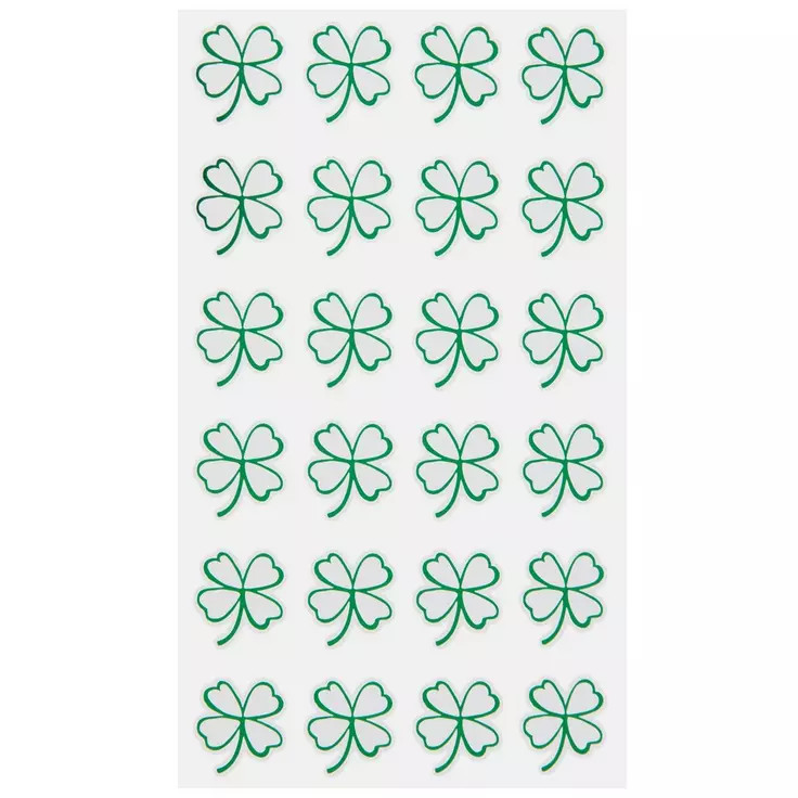 1 Sheet St. Patrick’s Day Irish 4 Leaf Clover Stickers Papercraft Planner Craft