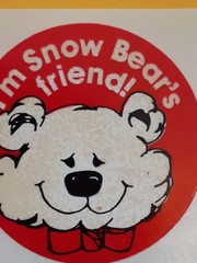 RARE! vintage 80’s Snow Bear Thalhimer’s Dept store sticker *restored*