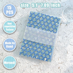 15 Sheets Handmade Scrapbook Paper Craft Mesh Fabric Scrapbooking Supplies Aesth