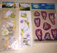 Lot Of 5 Tinker Bell Flowers Castle Scrapbook Sticker Peter Pan Disney Movie