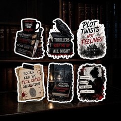 Thriller Book Sticker Pack/Books/True Crime/Reader/Clear