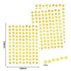 1080 Pcs 10 Sheets Tiny Gold Star Stickers, 0.3″ Diameter Small Reward Stickers