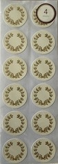 GOLD LAUREL WREATH SEAL Stickers (48pc)Martha Stewart •Letters•Mail•Card making•