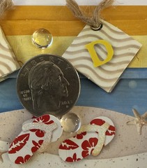 TIDE Dimensional Border Embellishment(1pc)Beach•Water •Flip-Flops•Card Making•