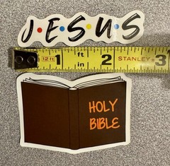 Religious Inspirational Bible Stickers God Faith Scripture Jesus Verse Lot Of 37