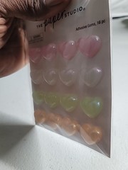 Pastel Glitter Heart Pearl Stickers ST3