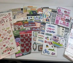 Lot Of Stickers Scrapbooking Rub-ons Hearts Letters Vacation Love Holiday 37pc