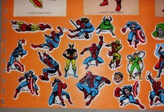 VTG MARVEL PUFFY STICKERS SHEET 10 X 12 1984 + 3 MARVEL STICKERS