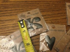 Scrapbooking Scrap Metal Letters Flowers Hearts Self Adhesive by Pressed Petals