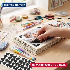 Self Adhesive Photo Corners 120 Pcs 5 Sheets Black Acid Free Photo Mounting Corn