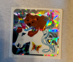 Vintage Rare Shiny Sticker Bear