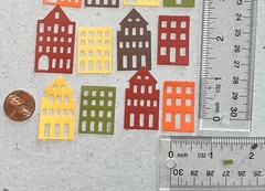 🏙️TOWN HOUSE BUILDINGS cardstock paper die cut embellishments