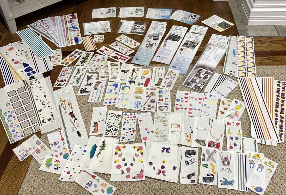 Creative Memories Sticker Lot Mix Of Vintage 18 Sealed Multi Packs Plus Sheets