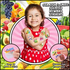 360PCS Scratch and Sniff Stickers, Large Scented Stickers for Kids & Teachers…