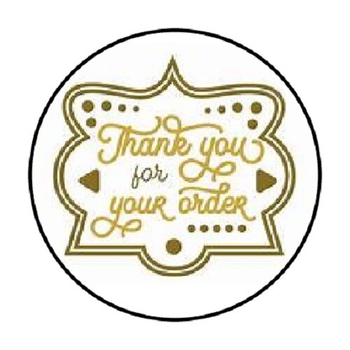 48 THANK YOU FOR YOUR ORDER ENVELOPE SEALS LABELS STICKERS 1.2″ ROUND
