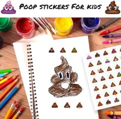 Poop Stickers – 420 Cute Poop Stickers for Poop Party Decorations