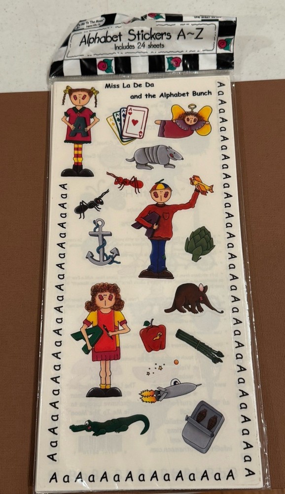 Tie Me To The Moon Miss La De Da & the Alphabet bunch, 24 sheets, for ABC BOOK