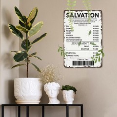 Jesus Paid it All – Christian Metal Tin Sign, Motivational Vintage Inspiratio…