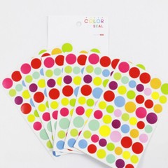 54 Sheets Colorful Heart Polka Dots Star Shape Stickers Rainbow Decorative Decal