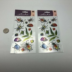 Bugging Out Stickers Ladybugs Beatles Bugs Sticko EK Success Lot of 2 Sealed Pks
