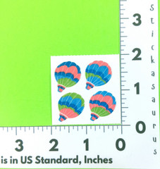 Vintage Fuzzy Great 7 Hot Air Balloons Sticker Mod