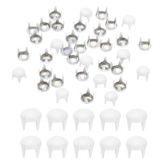 5mm Metal Studs Spots 100Pcs Round Dome Claw Beads Nailhead, White