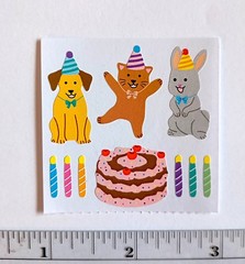 Cute Birthday Party Sticker Mod – Cat Dog Bunny Cake Kitten Puppy Stickers