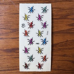 Vtg 80s BJ Sticker Lot Prism Foil Gumball Rainbow Cupcakes Bear Hearts Bugs