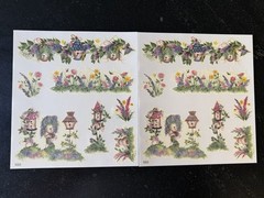 Plaid FolkArt Rub On Transfers 2001 Farmhouse Floral Sunflower Lot
