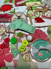 Christmas lot scrapbook planner journal junk collage ephemera paper crafting art