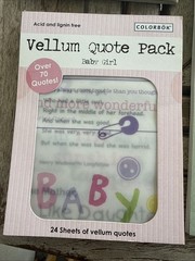 Lot Of 2 Colorbok Vellum Quote Packs 1 Marcella The Quote Book & 2 DCWV Stacks