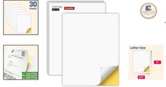 Laser & Inkjet Compatible Sticker Paper – 30 Sheets, Matte Finish for Easy Use
