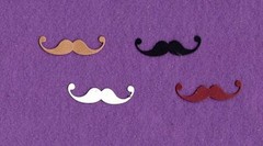 MUSTACHE # 3 die cuts scrapbook cards