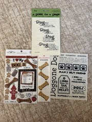 Lot Of 23 Sheets Assorted Dog Puppy Themed Scrapbooking Stickers Die Cut Crafts