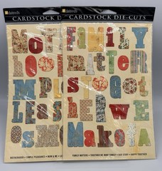Daisy D’s Vintage Cardstock Die-Cuts “Family” Themed – Lot of 2