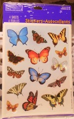 NOS Heartline Hallmark Stickers Pretty Butterfly Designs -4 Sheets-SEALED