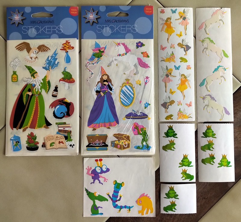 Lot of MRS. GROSSMAN’S Fantasy Wizard / Fairies / Unicorns / Princess Stickers