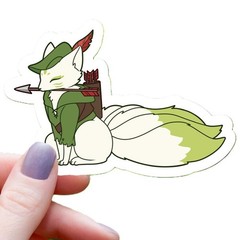 Kitsune Ranger Class RPG Inspired Sticker – Spirit Fox – 3″ Waterproof Vinyl